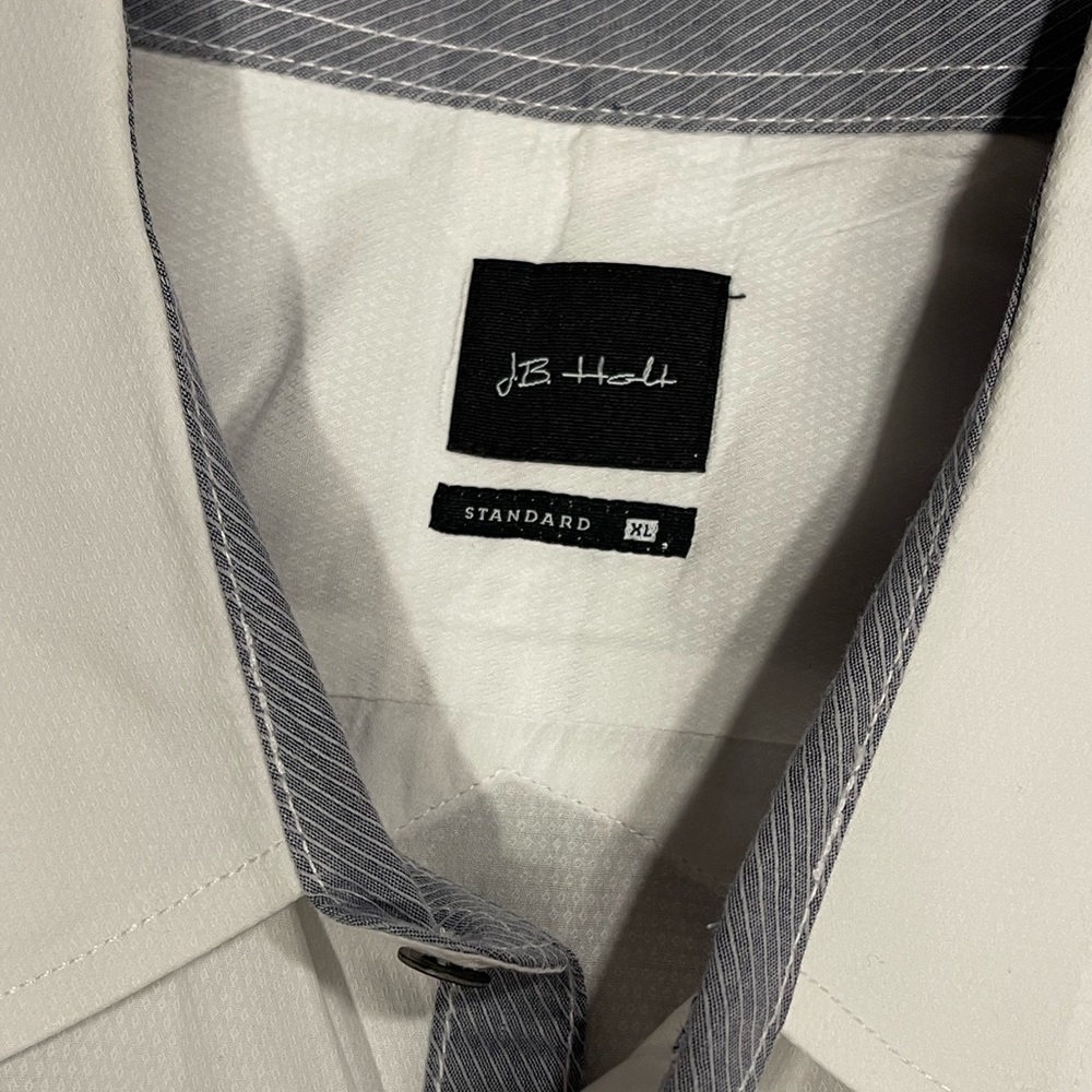 Buckle JB Holt White Cotton Short Sleeve Button Down XL - Picture 2 of 9